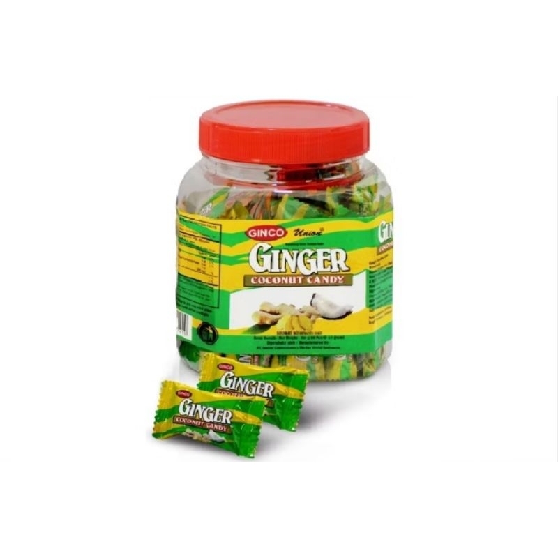 

Ginco Ginger Coconut Candy Permen Kelapa Jahe Toples Isi 80 Pcs