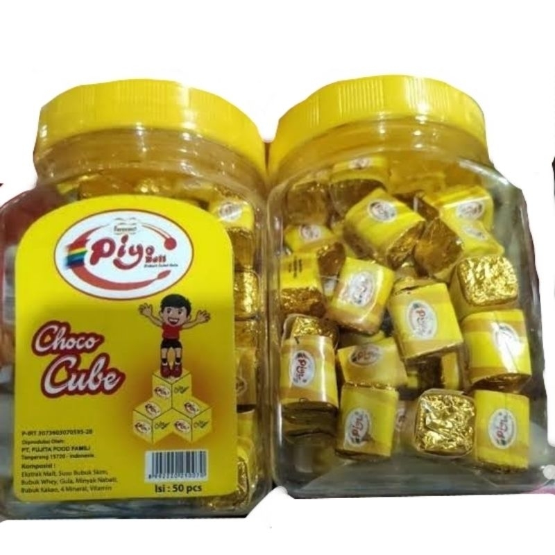 

Piyo Choco Cube Coklat Toples Isi 50 Pcs