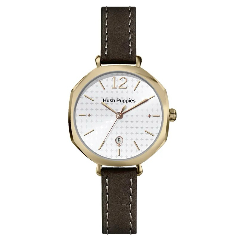 Hush Puppies  HP.3904L.2507 Jam Tangan Wanita Analog Leather Strap Original & Garansi Resmi