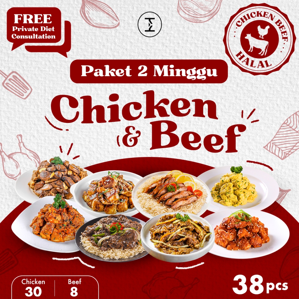 

Paket Meal Prep 2 Minggu - Chicken & Beef
