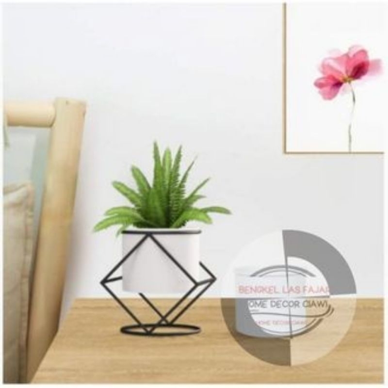 Standing pot aesthetic meja hias ruang tamu terbaru