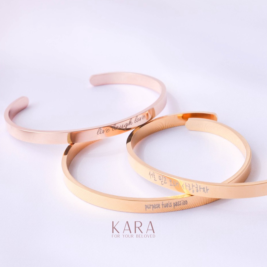 RAIH DISKON KARA  Classic Gelang Bangle  Bangle Custom Nama