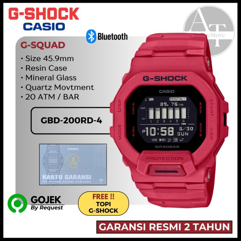 Jam Tangan Pria Casio G-SHOCK GBD-200RD-4 GBD200RD ORIGINAL Resmi