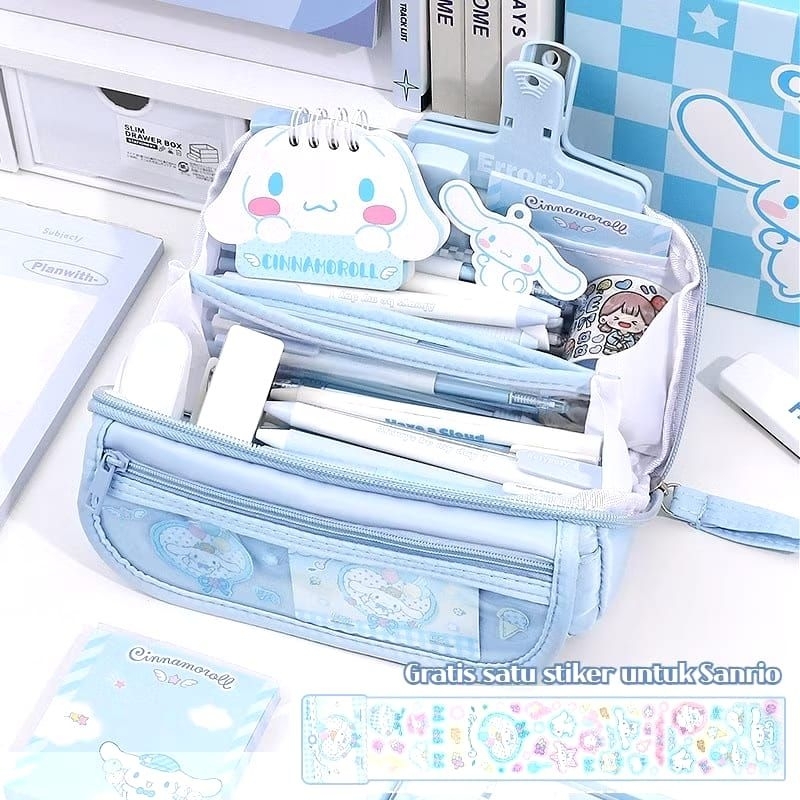 

Sanrio Tempat Pensil Cinnamorol Kuromi Penyimpanan alat tulis