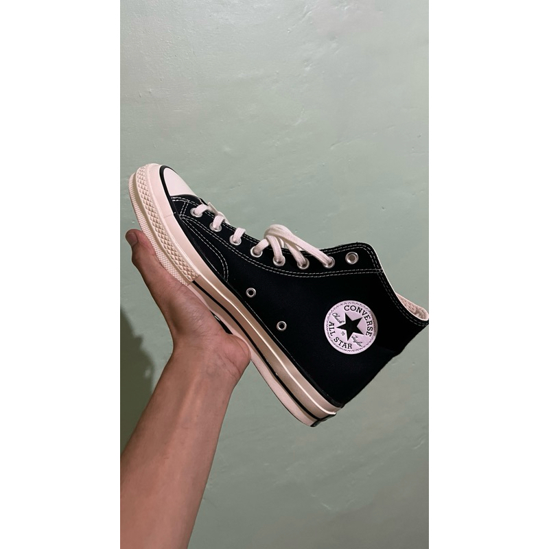 converse 70s black white egret