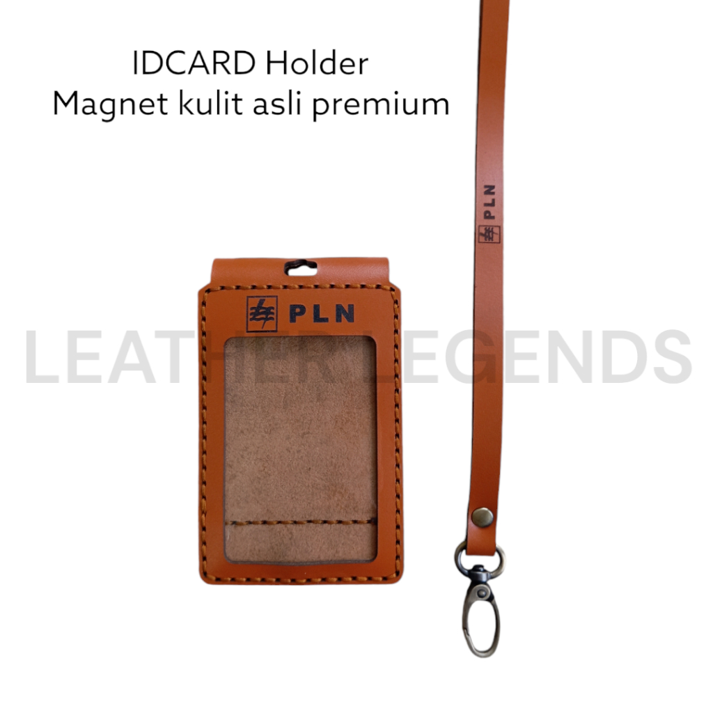 

Idcard holder kulit asli custom || name tag lanyard lipat kulit asli premium