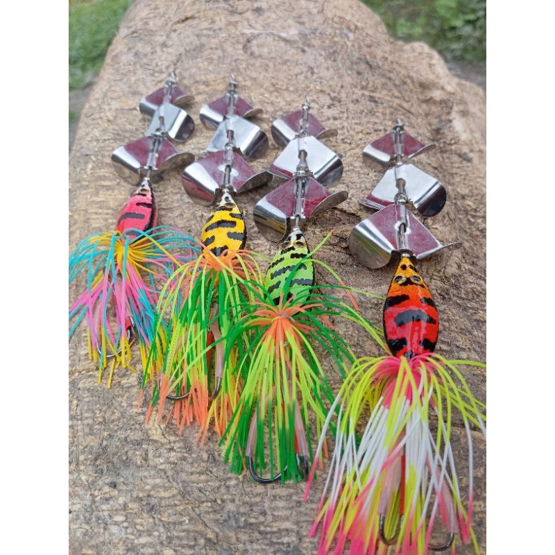 umpan casting toman 3 kipas atau triple propeller