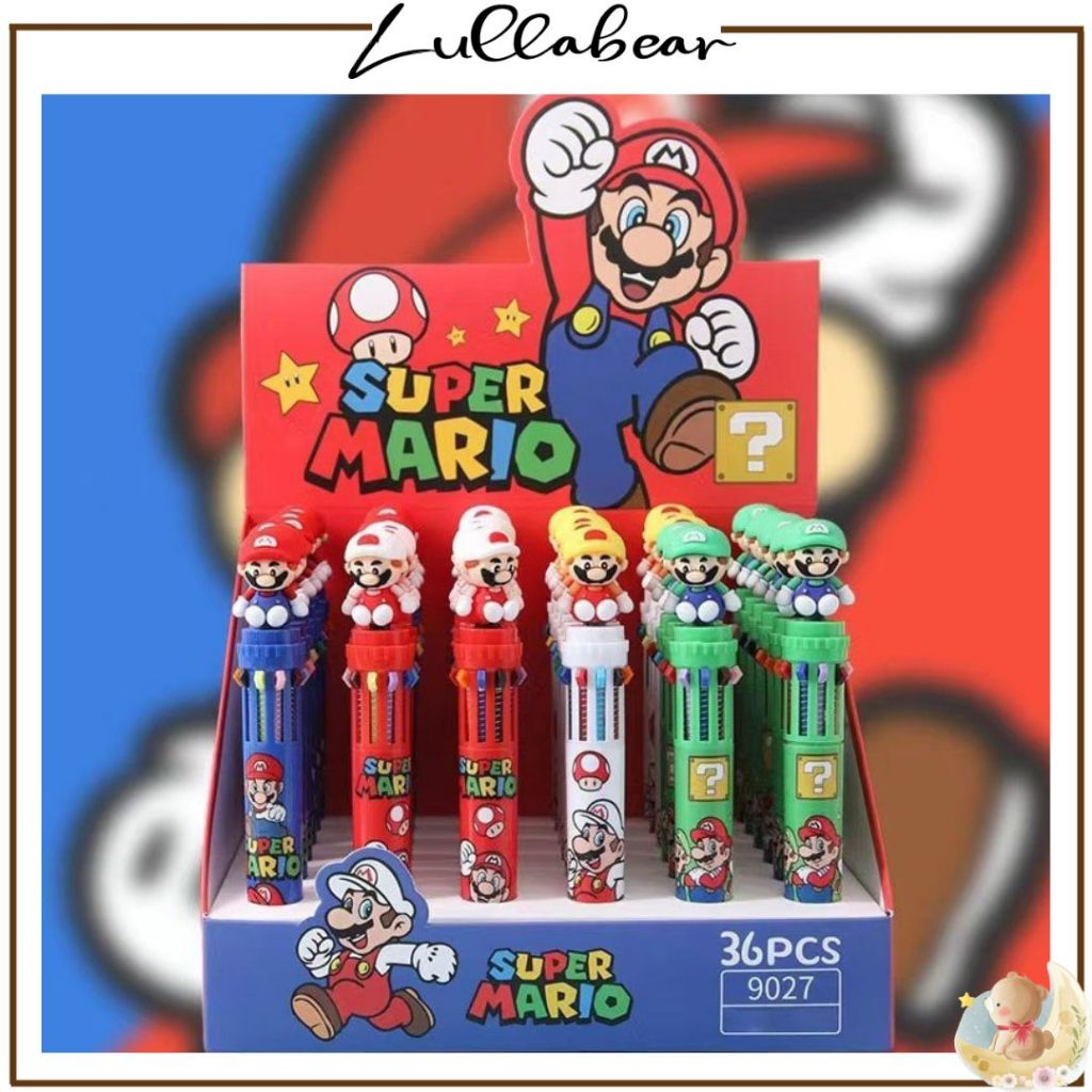

LULLABEAR - BOLPOINT MEKANIK 10 WARNA MOTIF MARIO / PULPEN ANAK MOTIF LUCU / BOLPEN WARNA KARAKTER 3D LUCU MURAH