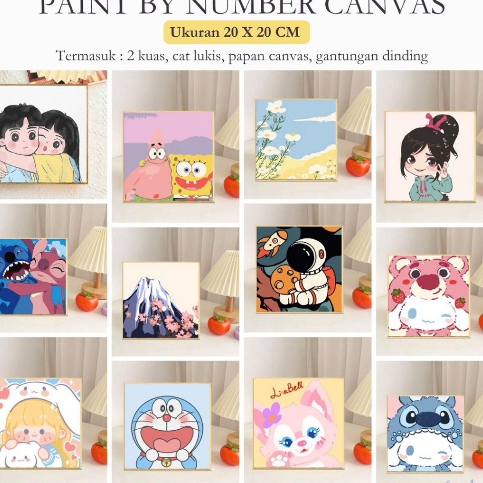 

TERLARIZZZ TERBARU Kanvas Lukis CanvasCanvas Painting By Number Melukis Mewarnai Kanvas Nomor Prakarya Anak kerajinan anak sekolah menggambar viral unik CANVAS UKURAN 2X2 CM BISA