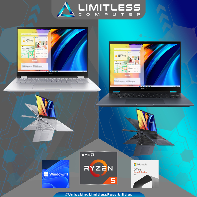 Asus VIVOBOOK 14 S FLIP TN3402YA AMD Ryzen 5 7430U 16GB 512GB Touch Flip Win 11 OHS 2021 2 in 1 Lapt