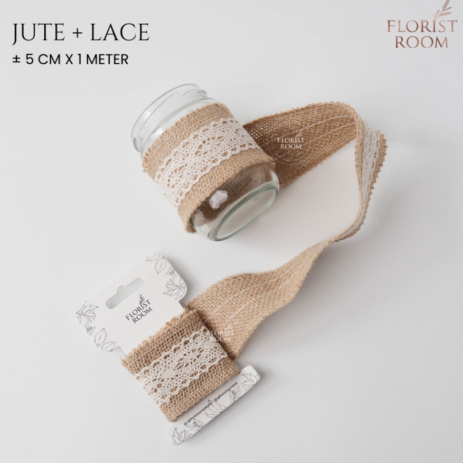 

SPESIAL AWAL TAHUN Jute Lace 5cm x 1meter Goni