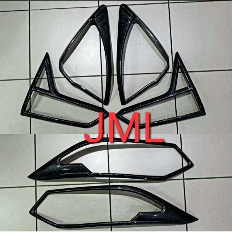 Paket garnish list lampu Carbon HRV lama 2014 -2017.