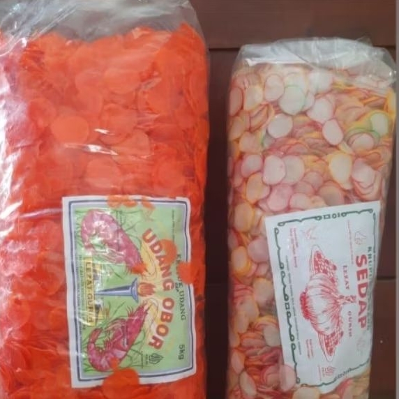 

krupuk bawang 5kg termurah cap / merk obor sedap