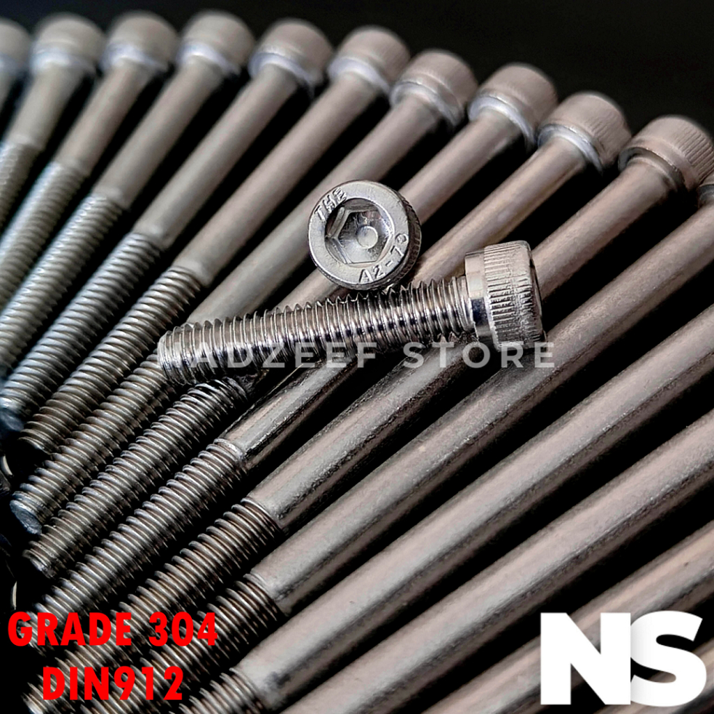 Baut L M6 x 35 M6x35 Half Drat  Stainless Steel  304