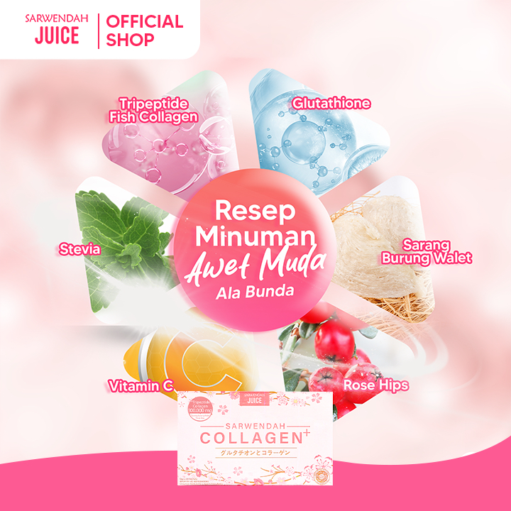 Sarwendah Collaglow 20 sachet - Membantu Mencerahkan Kulit / Whitening Collagen Drink