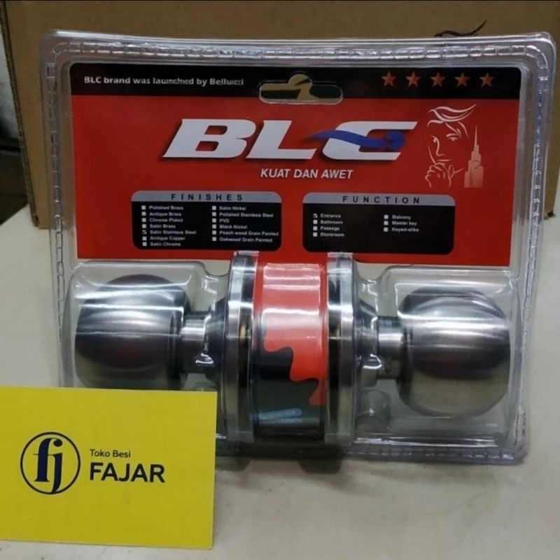 Kunci pintu bulat BLC Belluci stainless steel untuk kamar tidur kamar mandi toilet