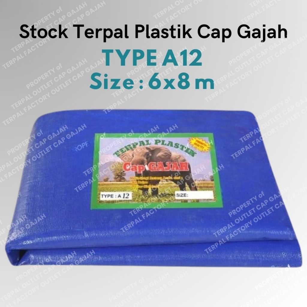 TERPAL PLASTIK A12 UKURAN 6x8 Meter