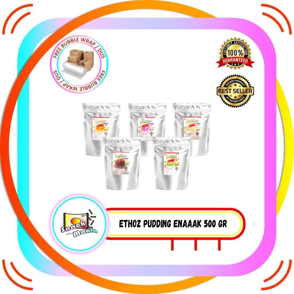 

Ethoz Pudding Enaaak Susu Santan Mango | Choco | Cocopandan | Mix Berries | Vanilla 500 gr BAG