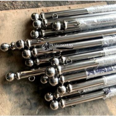 Tiang Bendera Stainless/Tiang Bendera Jalan/ Tiang Bendera