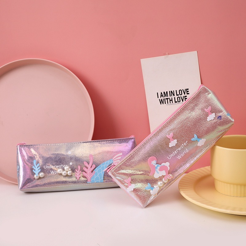

[Artopia] Tepak Pensil Anak MERMAID / Kotak Penyimpanan Pencil Case Lucu Korea Sequin Cute Sekolah