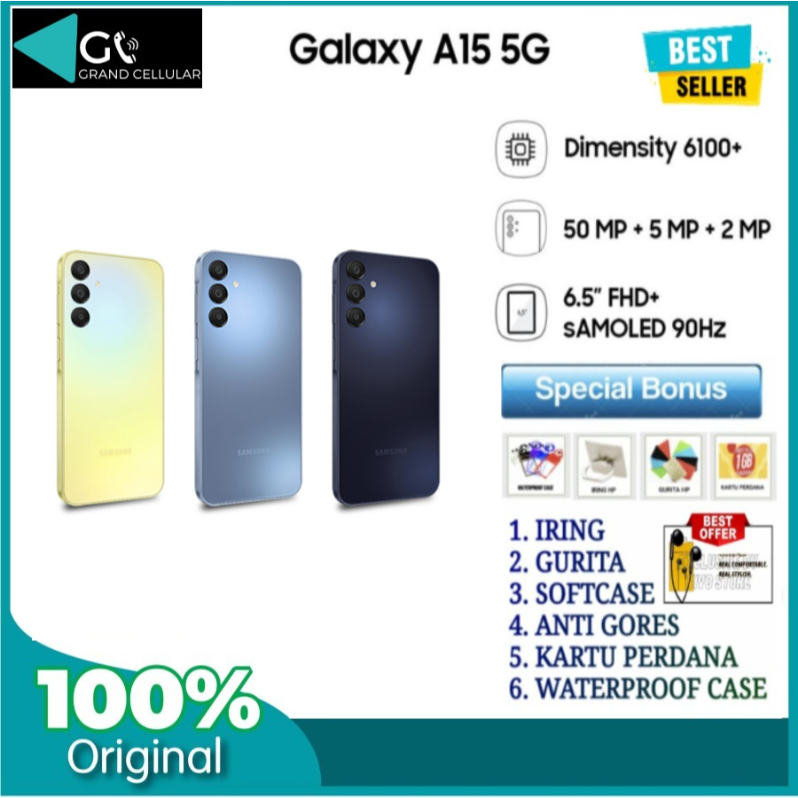 Termurah Samsung galaxy A15 5G ram 8Gb rom 256Gb Fullset BERGARANSI