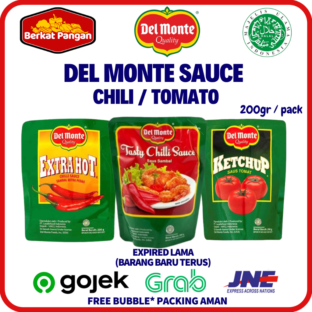 

DELMONTE Extra Hot Chili Sauce Pouch / Ketchup Saus Tomat / Tasty Chilli 200gr