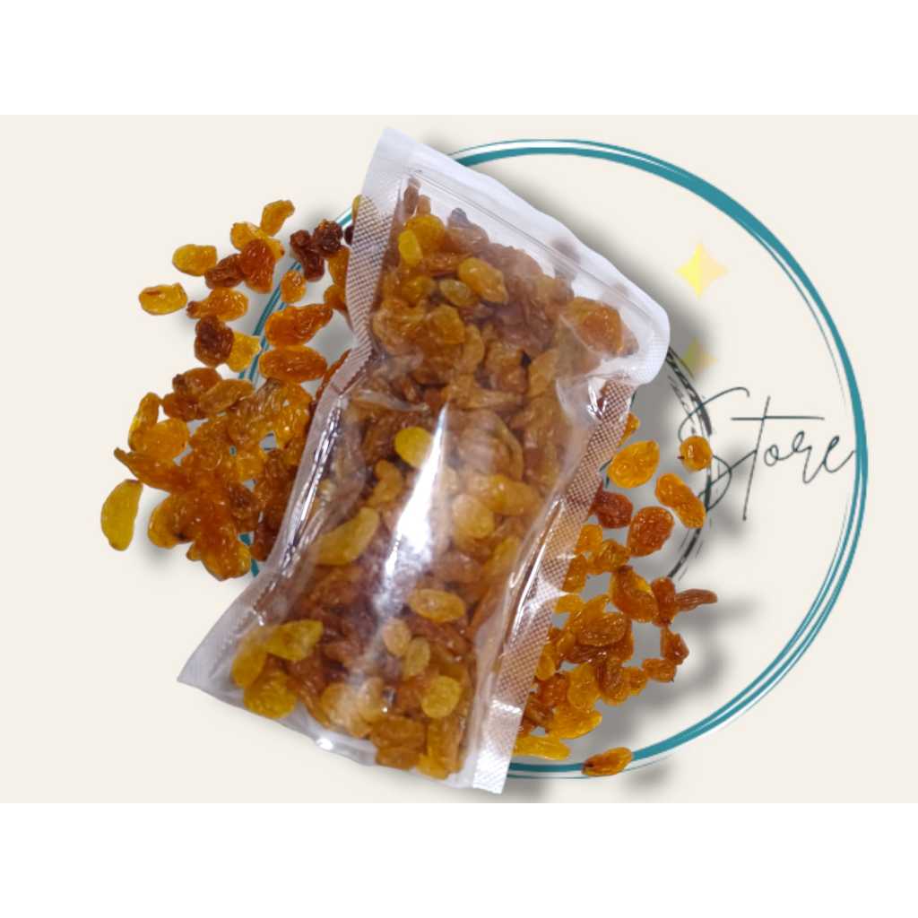 

KISMIS ASAM MANIS POUCH 250 GRAM / KISMIS GOLDEN RAISIN / KISMIS OLEH OLEH HAJI & UMROH