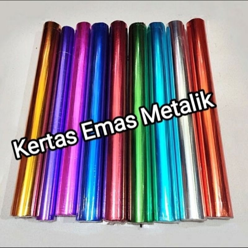 

Kertas Emas Metalik 1 Gulung 10 Lembar Warna Campur