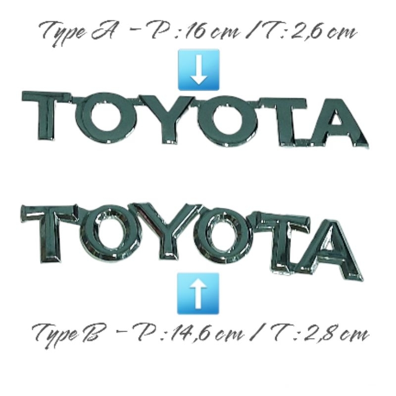 Emblem Logo TOYOTA / Emblem Tulisan TOYOTA