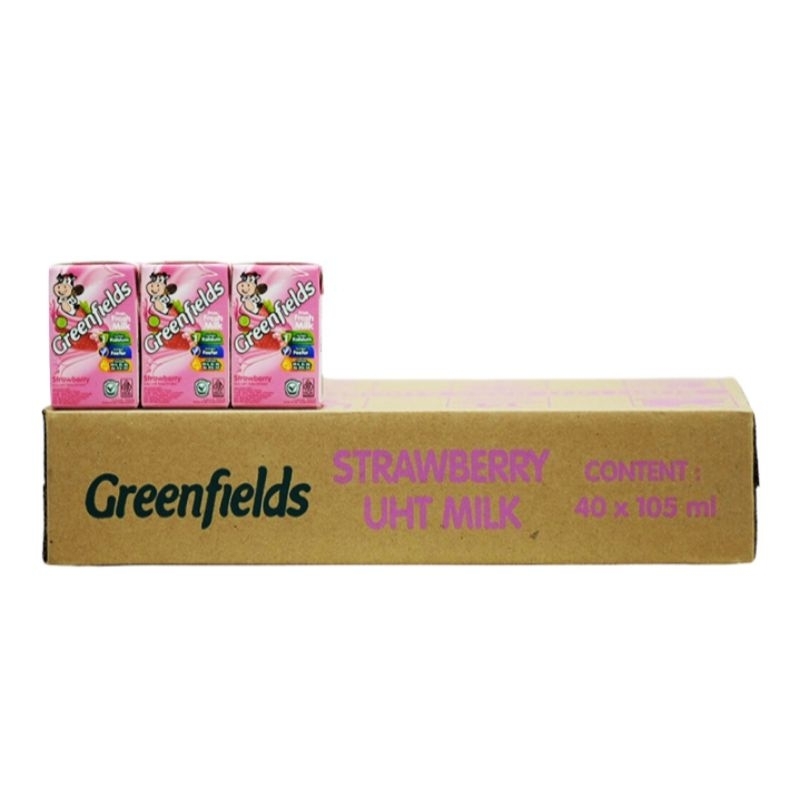 

Greenfields Susu UHT Strawberry 105 ml KARTON isi 40 pcs