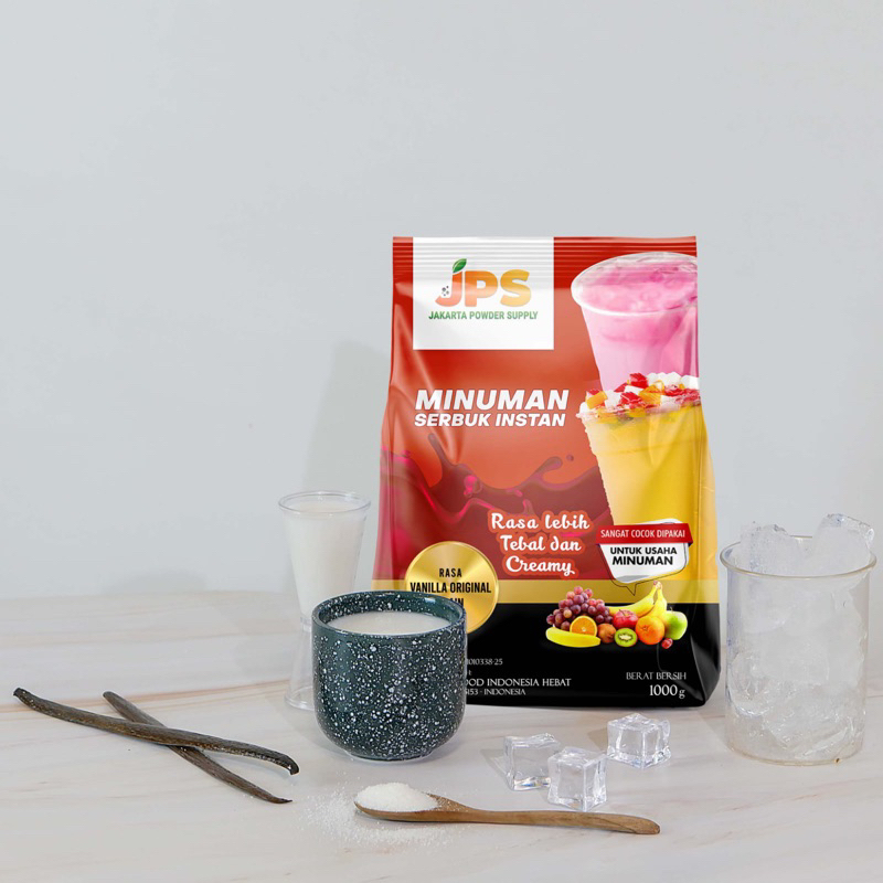 

Powder Drink JPS Bubuk Minuman Rasa VANILLA ORIGINAL PLAIN 1Kg