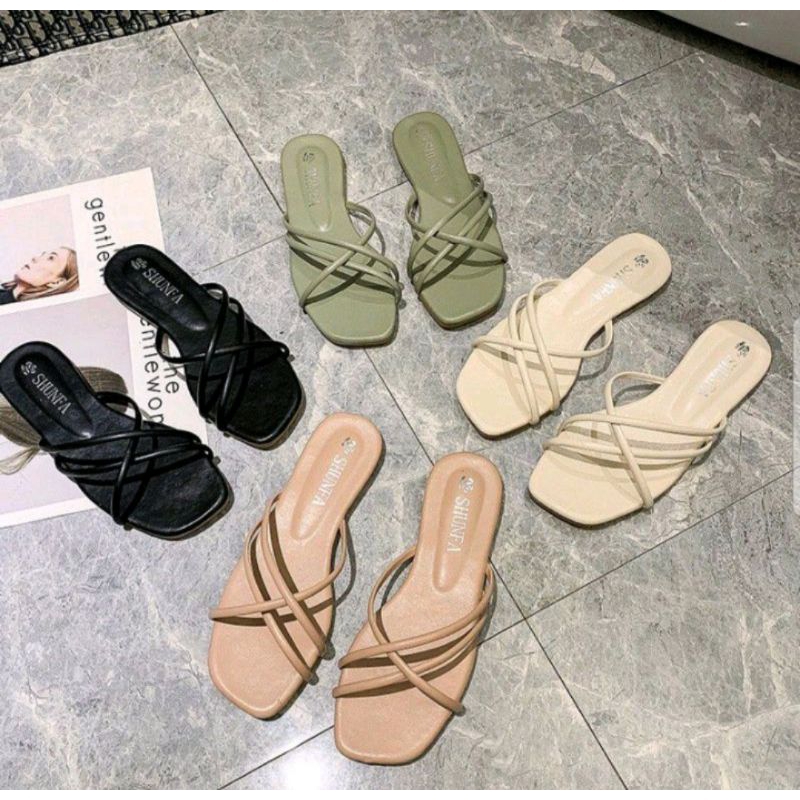 SANDAL TEPLEK WANITA SILANG BAN 3 TAVANO S20