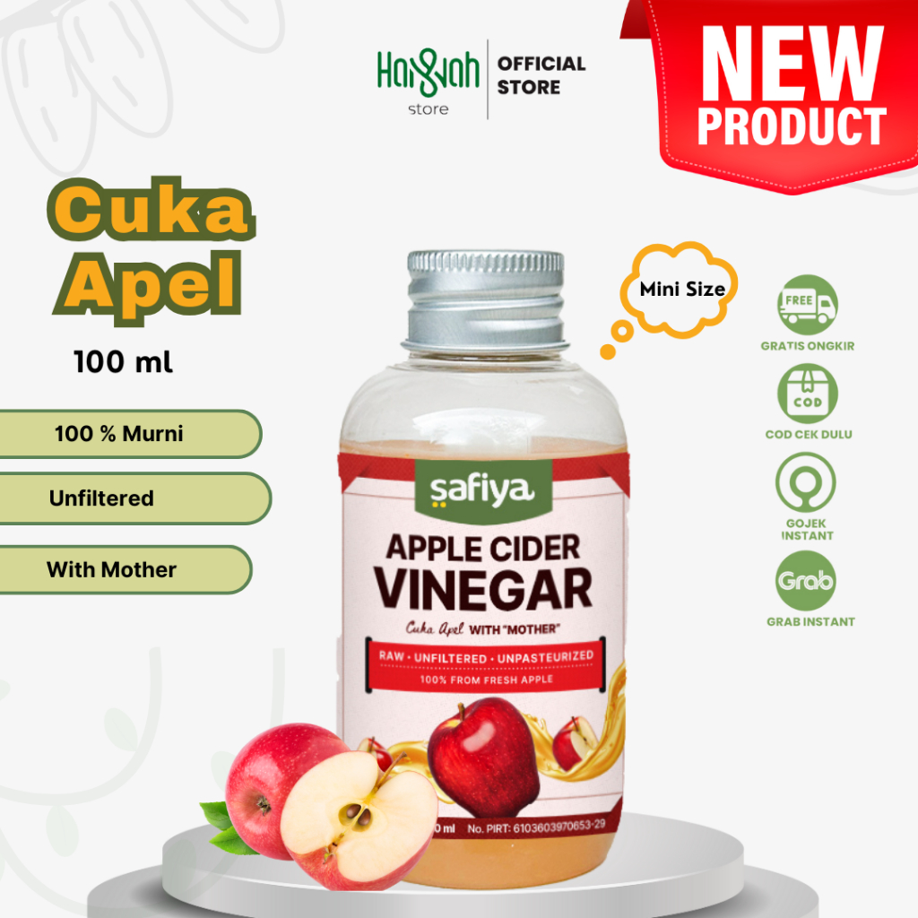 

Cuka Apel Asli With Mother 100 ml - Apple Cider Vinegar