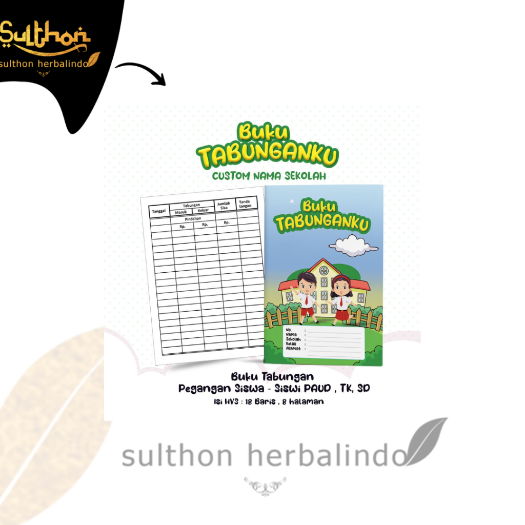 

Buku Tabungan Custom Nama + Cover Tabungan Sekolah SD , TK , PAUD , Buku Catatan , Buku Tabungan Sekolah...