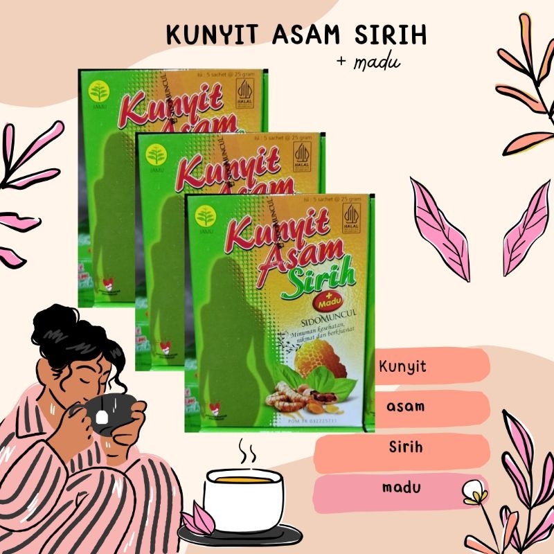 

kunyit asam sirih plus madu isi 5 sachet/sidomuncul kunyit asam