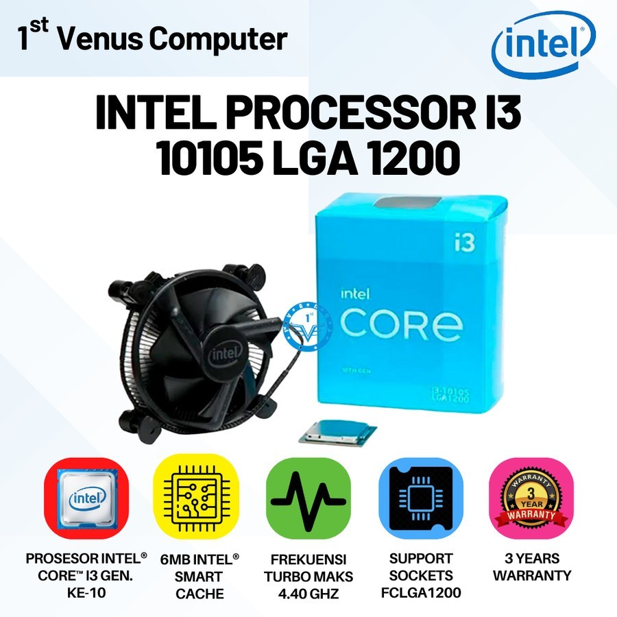 PROCESSOR INTEL CORE I3-10105 LGA1200 BOX / INTEL CORE I3 10105 GEN 10