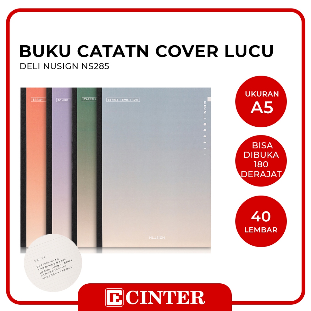 

DELI - BUKU TULIS SEKOLAH BOXY / BUKU CATATAN / NOTEBOOK SOFT COVER NUSIGN B5 NS285 ISI 40 LEMBAR