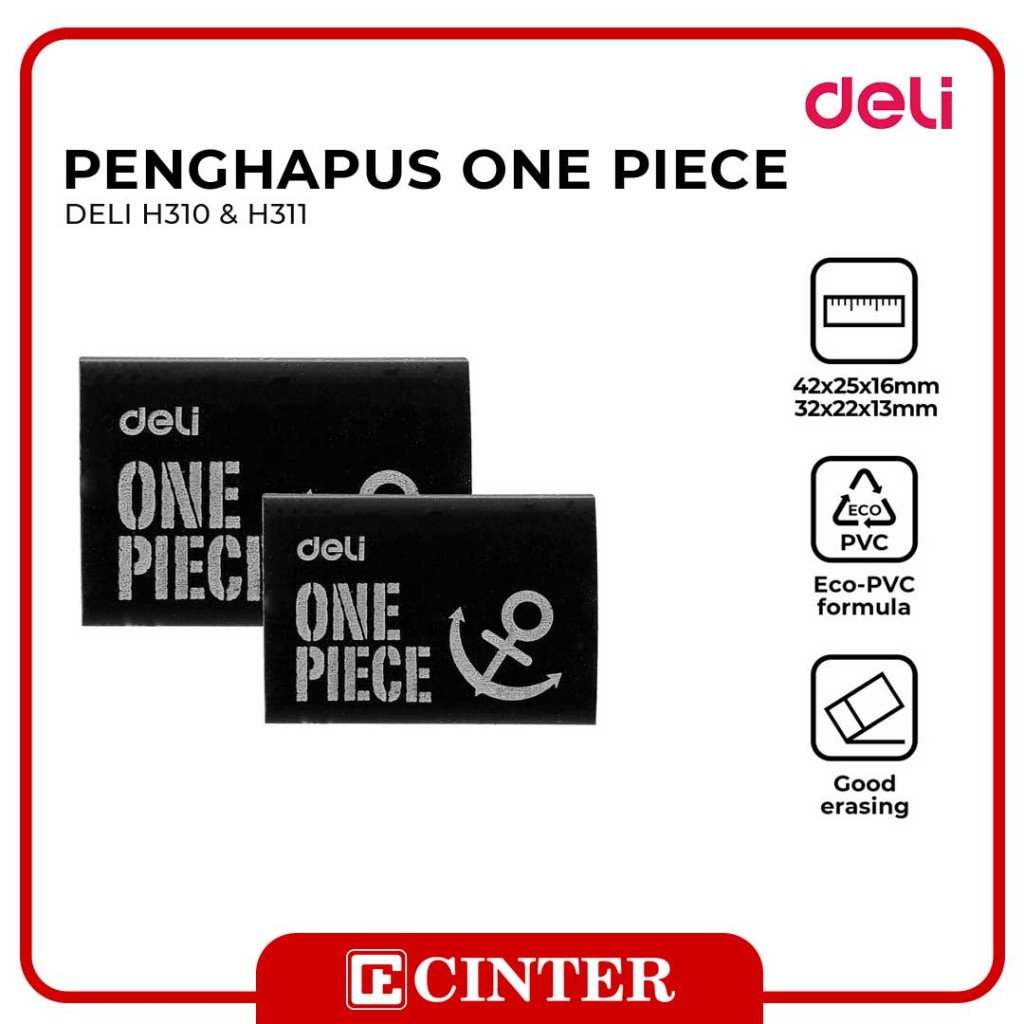 

DELI - ERASER / PENGHAPUS PENSIL ONE PIECE BLACK