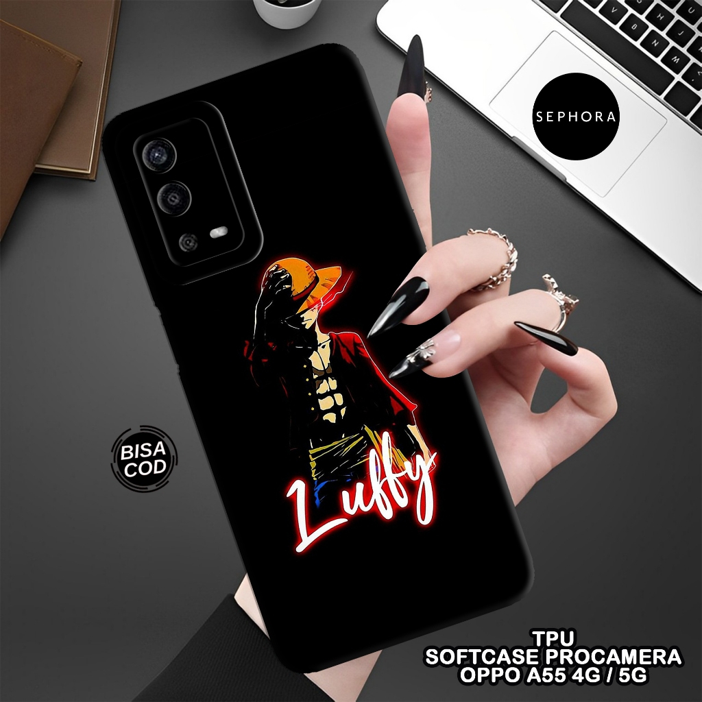 Softcase OPPO A55 4G Terbaru - Fashion Case Anime - Case OPPO A55 4G - Case Pro Camera - Casing OPPO