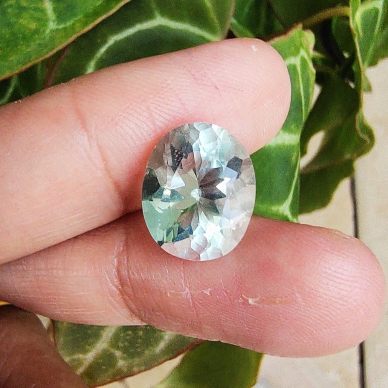 Natural Green flourite - Batu flourite Asli Kating Oval
