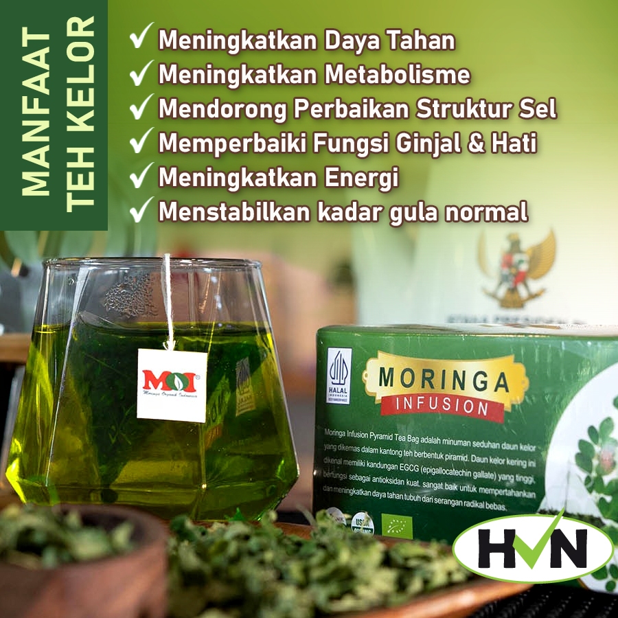 

Teh Celup Kelor Premium Piramid Kelorina - Turunkan Gula Darah dan Kolesterol (isi 15)