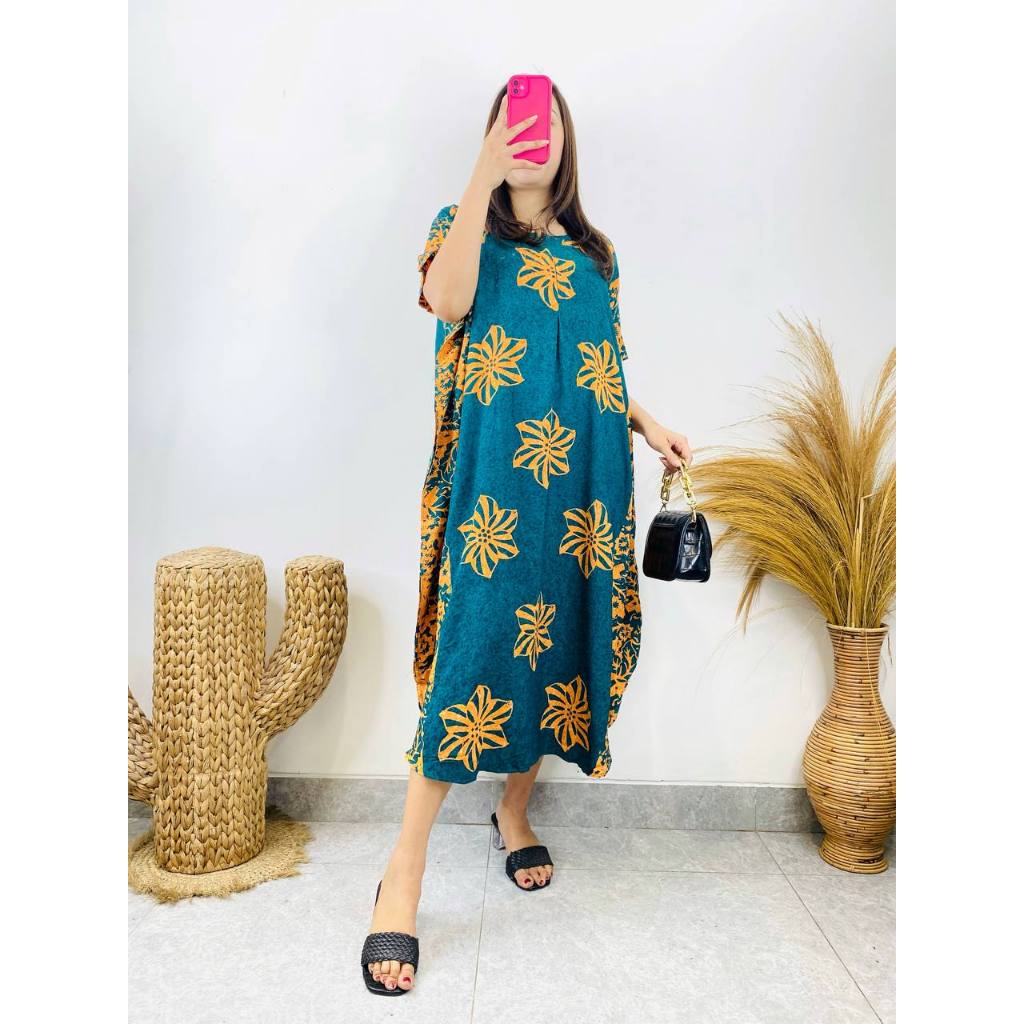 Benang Raja Daster Lowo Cap Garis Bunga