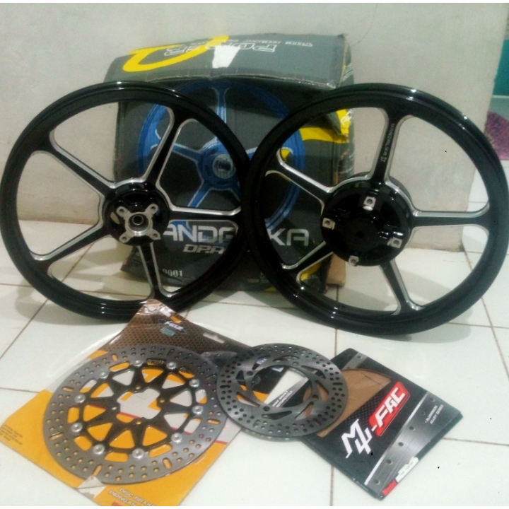 VELG NINJA R SS RR ZX MANDALIKA MODEL ENKEI RING 17 UKURAN 160-185 PLUS DI DEPAN BELAKANG TINGGAL PA