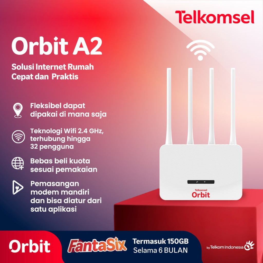 Modem Router Wifi Telkomsel Orbit Star A1 Advan 4G Free Perdana Orbit