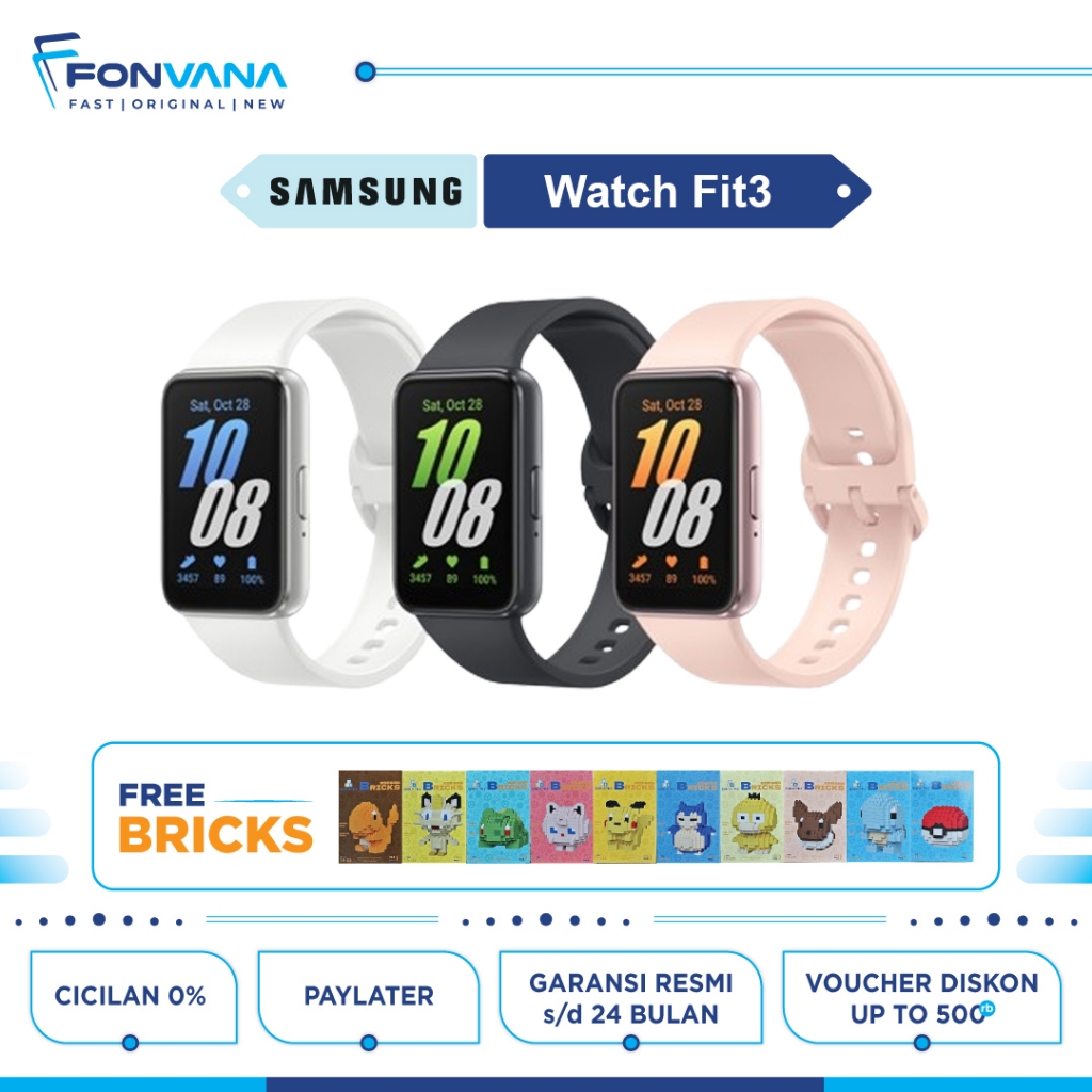 Samsung Galaxy Smartwatch Fit3 | Watch Fit 3 AMOLED Garansi Resmi Samsung Indonesia