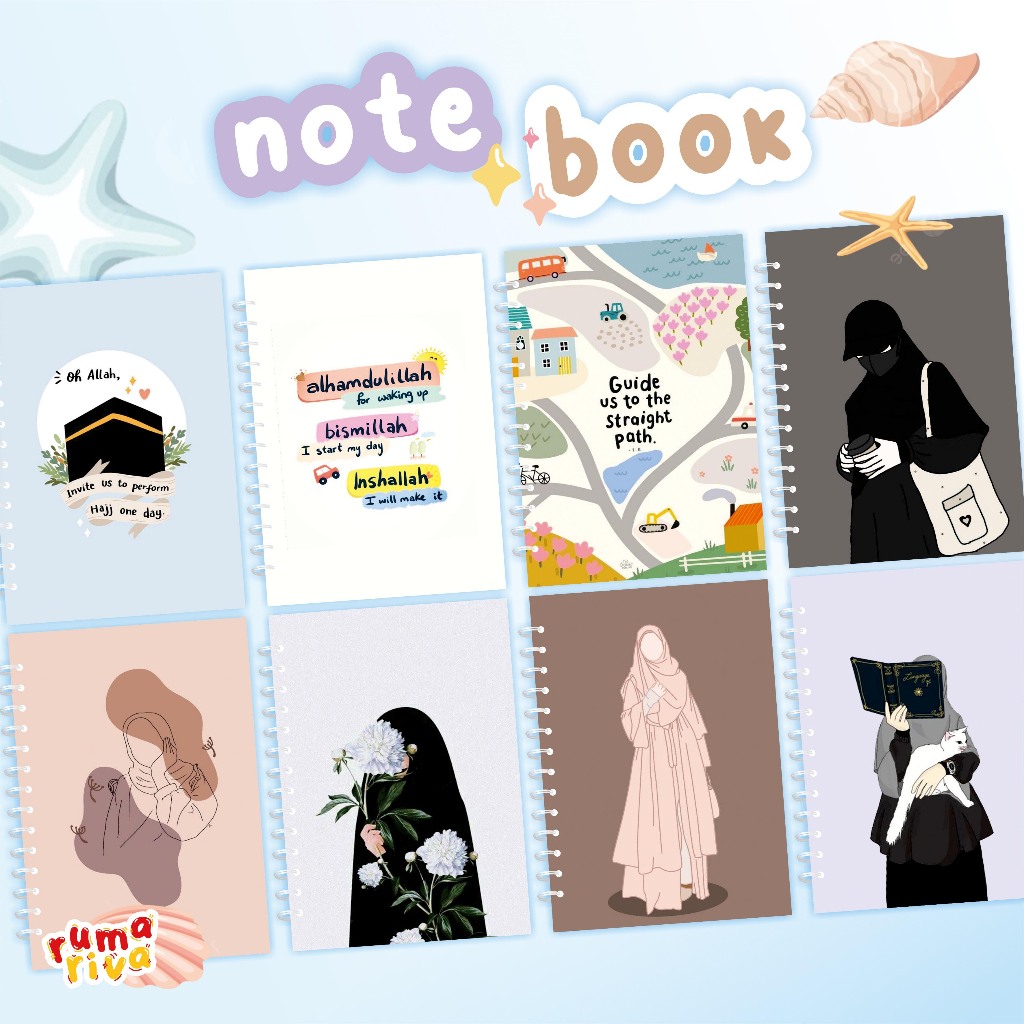 

NOTEBOOK A6 A5 NOTES MUSLIMAH - POCKET BOOK A6 - HIJABER - HAJI - UMROH - MEKKAH BUKU - NOTES NOTE BOOK