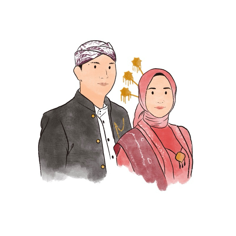Ilustrasi Couple (watercolor style)
