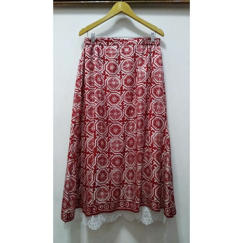 Rok Batik Viskos "Aliana Series" / Rok pinggang karet / Rok Lucu / Rok jumbo