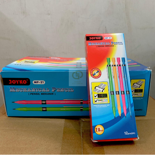 

(1 LUSIN / 12 PCS) Mechanical Pencil Pensil Mekanik Joyko MP-21 2.0 mm