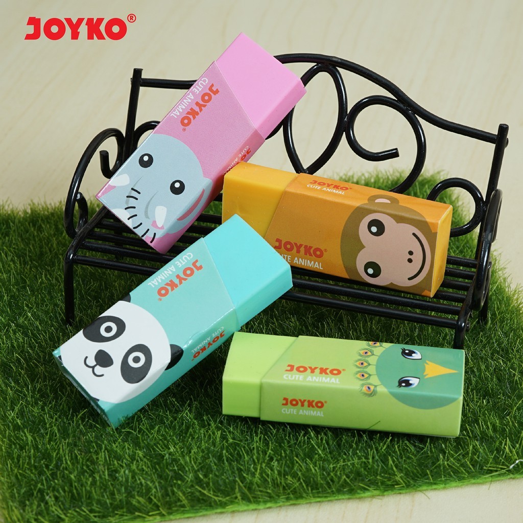 

Penghapus Joyko Animal ER-116 Panda Gajah Monyet Merak setip stip Eraser hapusan pensil